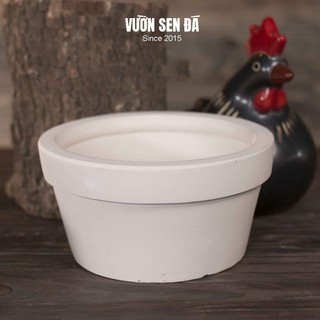 Chậu đất nung 17x9cm - Vườn sen đá