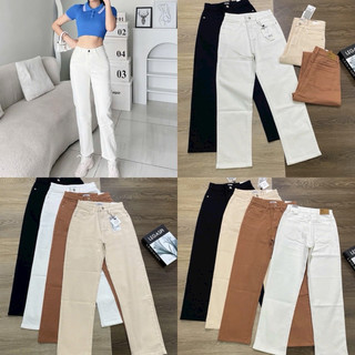 Quần jean ống suông đứng co giãn xuất khẩu