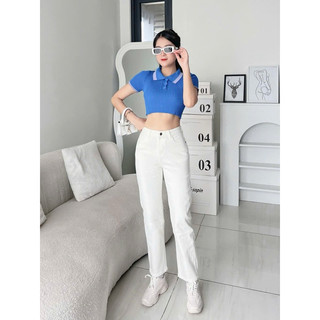 Quần jean ống suông đứng co giãn xuất khẩu