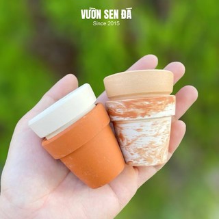 Chậu đất nung mini 5x5cm - Trồng sen đá vỉ
