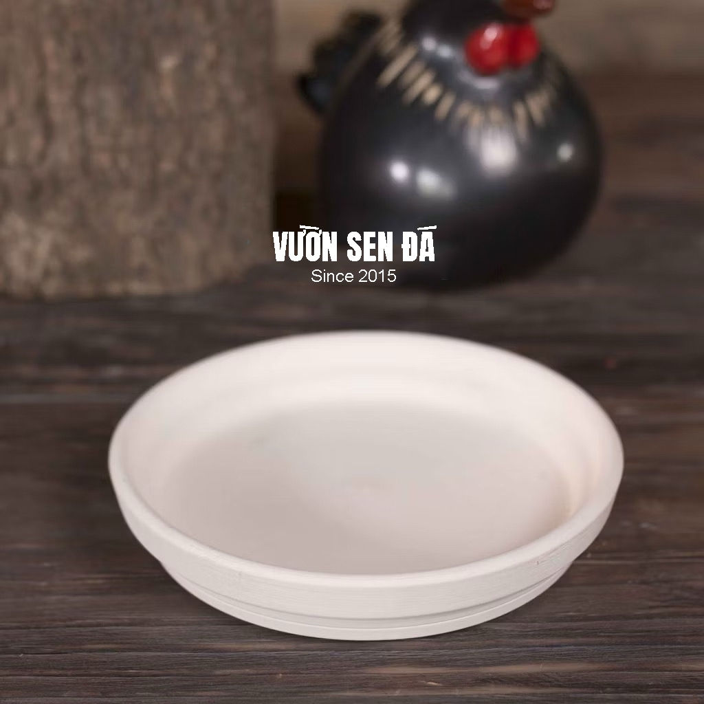 Đế lót chậu trắng lớn 14cm