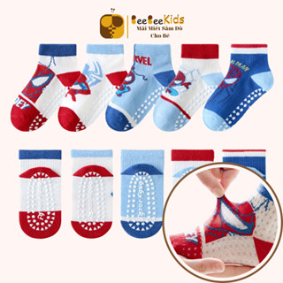 Tất Chống Trượt Cho Bé Trai Bé Gái Tất Lưới Cổ Ngắn Điều Hòa Cho Bé Hãng Minlliu 0-8 Tuổi - Set 5 Đôi BEEBEEKIDS