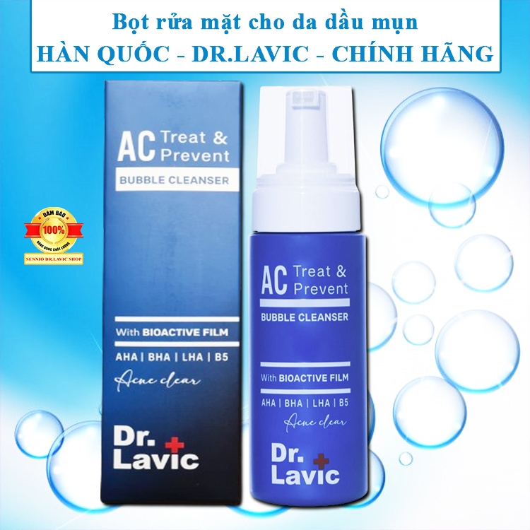 Bọt rửa mặt dr.lavic chính hãng sữa rửa mặt drlavic hàn quốc màu xanh dr+lavic sennio dr. lavic tạo 
