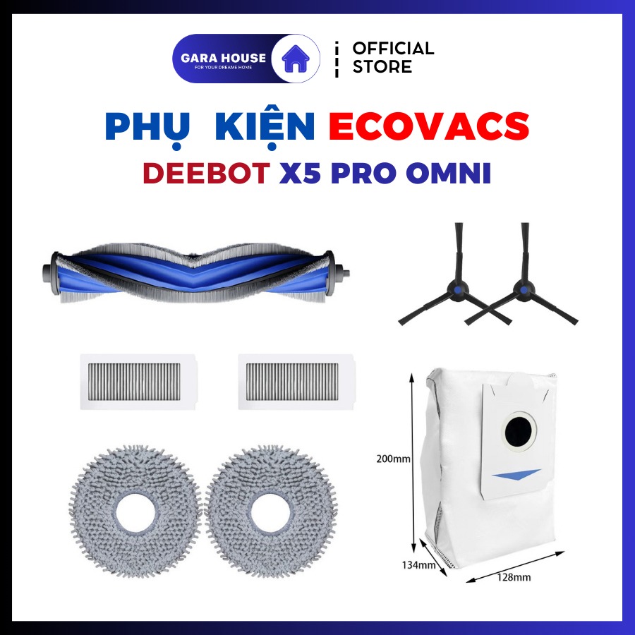 Phụ kiện Robot hút bụi Ecovacs Deebot X5 X5 Pro Omni X5 Hybrid _ Phụ kiện thay thế