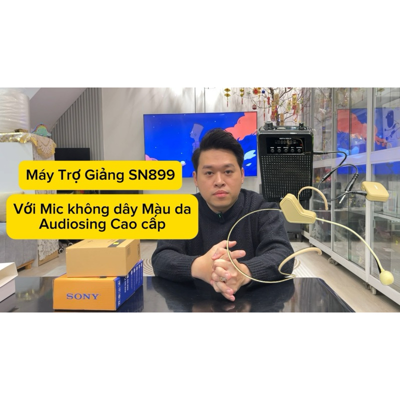 Máy Trợ Giảng SN899-890 sử dụng Micro Không Dây màu da Audiosing cao cấp cho giáo viên, sư tụng kinh