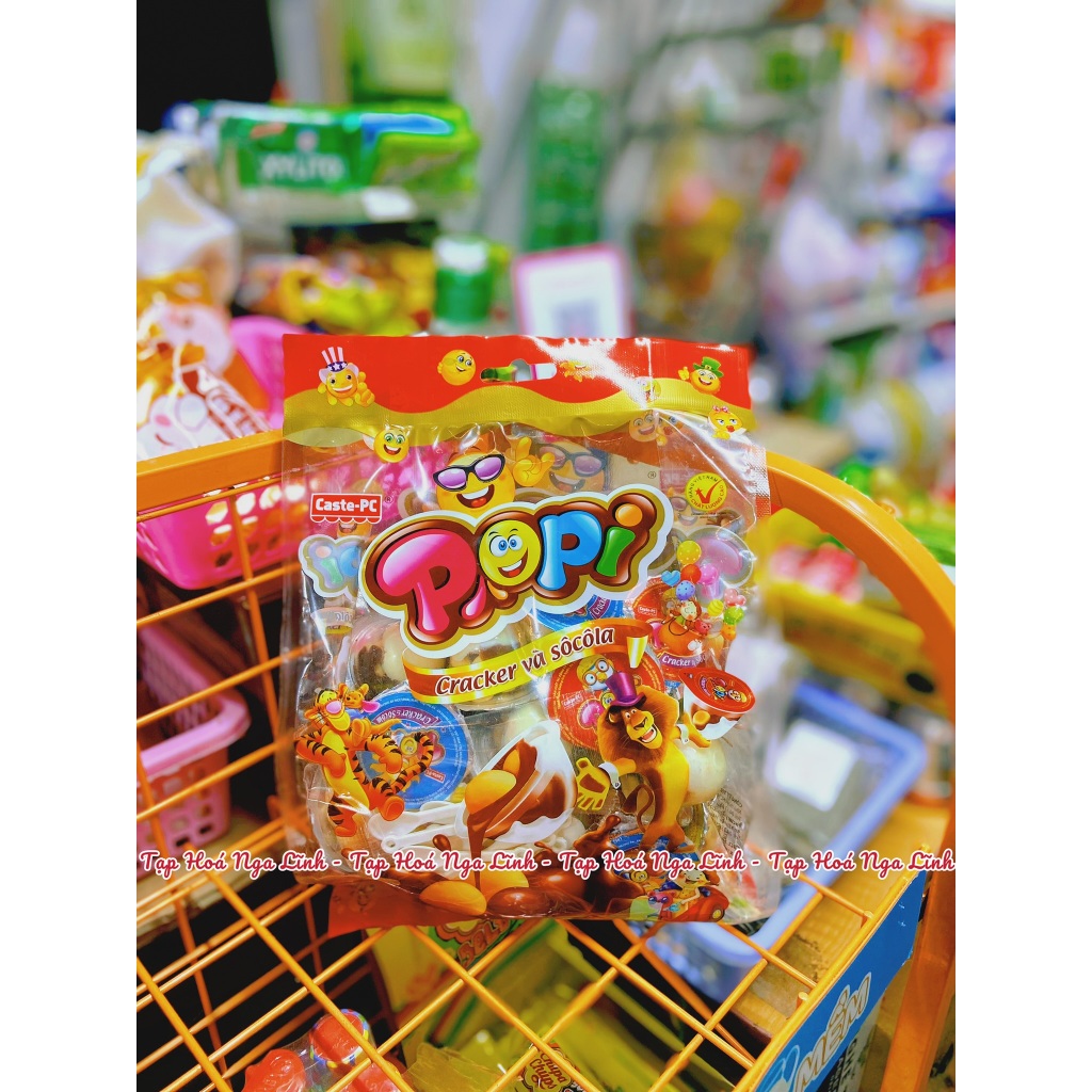 [Túi 270gr] Bánh quy cốc Popi Cracker và Socola Phú Cường