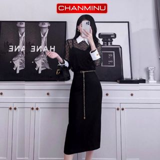 Chân váy dáng dài 75cm xẻ tà lưng cao CHANMINU CV87 siêu hack dáng chân váy midi cạp liền chân váy đẹp 2 lớp công 