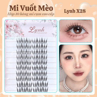  Mi giả Móng Vuốt Mèo Lynh X28 Sợi mi Mềm nhẹ Dáng mi Phù hợp với Mọi tone Makeup 