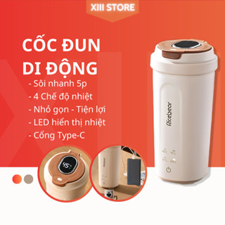 Siêu tốc mini đa năng hiển thị nhiệt độ và Sạc Type C 450ml Tự ngắt khi sôi, kèm túi đựng du lịch nhỏ gọn tiện lợi