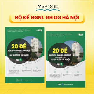 Sách 20 đề ôn thi đánh giá năng lực (HSA) 2025, Đại học Quốc gia HÀ NỘI | Me Book