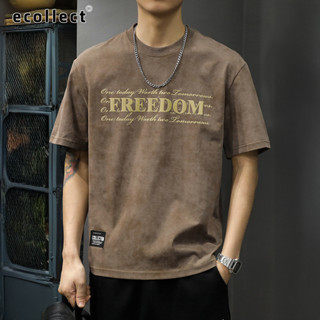 Áo Thun Nam ECOLLECT CT12 Cotton 250g Wash Màu Loang Phong Cách Retro – Thể Hiện Cá Tính, Chất Lượng Cao Cấp