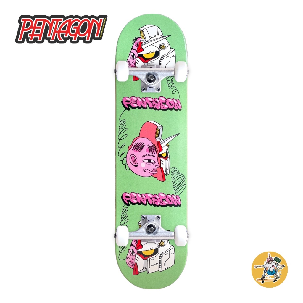 Ván trượt nguyên bộ hoàn chỉnh, mặt ván lẻ Skateboard PENTAGON INSIDE FUTURE HEAD COMPLETE 8.0