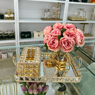 Khay đựng nước hoa mỹ phẩm pha lê