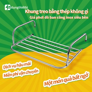 Giá phơi đồ ban công inox siêu bền Kệ Phơi Đồ Ban Công Để Đồ, Giá Treo Đồ Cửa Sổ Phơi Đồ Quần Áo, Kệ Treo Ban Công Để Câ