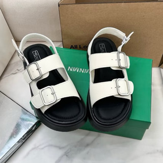 Dép sandal quai hậu nữ độn đế 2 khuy cao cấp