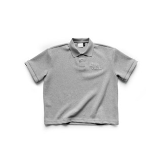 Stressmama - SSMA CORE POLO COLLAR BOXY SHIRT GREY - Áo thun có cổ nam nữ