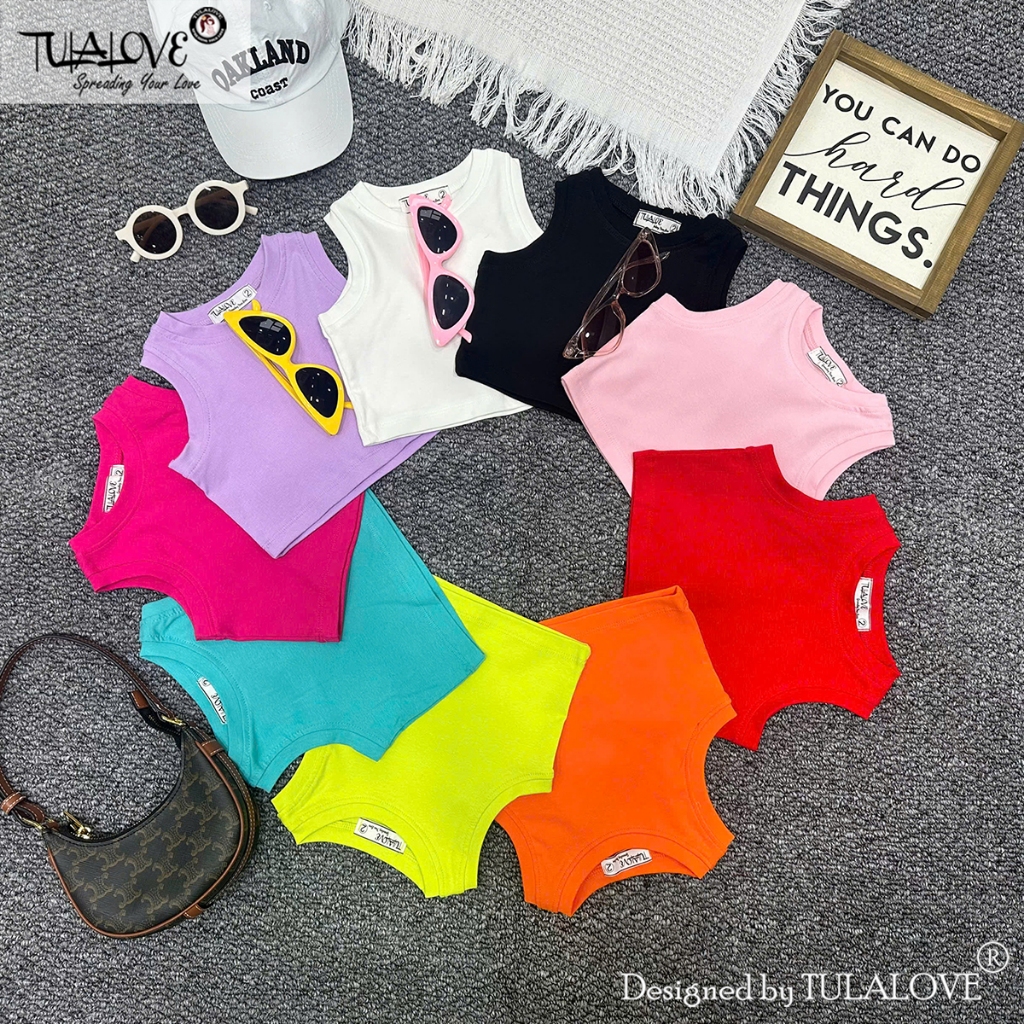 Áo Croptop Sát Nách Cho Bé Gái Màu Sắc Cực Yêu TULALOVE áo croptop bé gái.