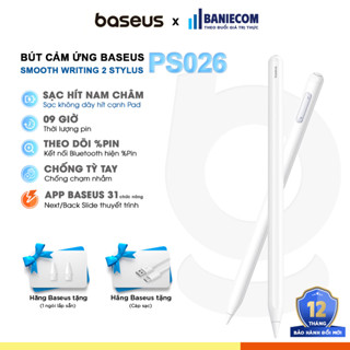 Bút cảm ứng cho Pad 2018 Pro 2020 Pro M1 Pro M2 Air 4 Air 5 Mini 6 Baseus Smooth Writing 2 Gen 3