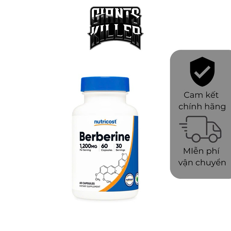VIÊN UỐNG HỔ TRỢ CÂN BẰNG ĐƯỜNG HUYẾT-BERBERINE HCL-600MG-60 VIÊN