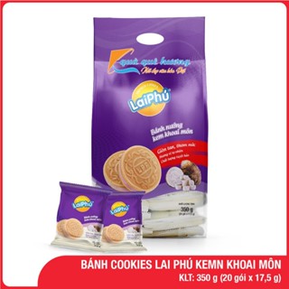   CHÍNH HIỆU  Bánh nướng kem khoai môn Lai Phú 350g - Cookies with taro cream 350gr 