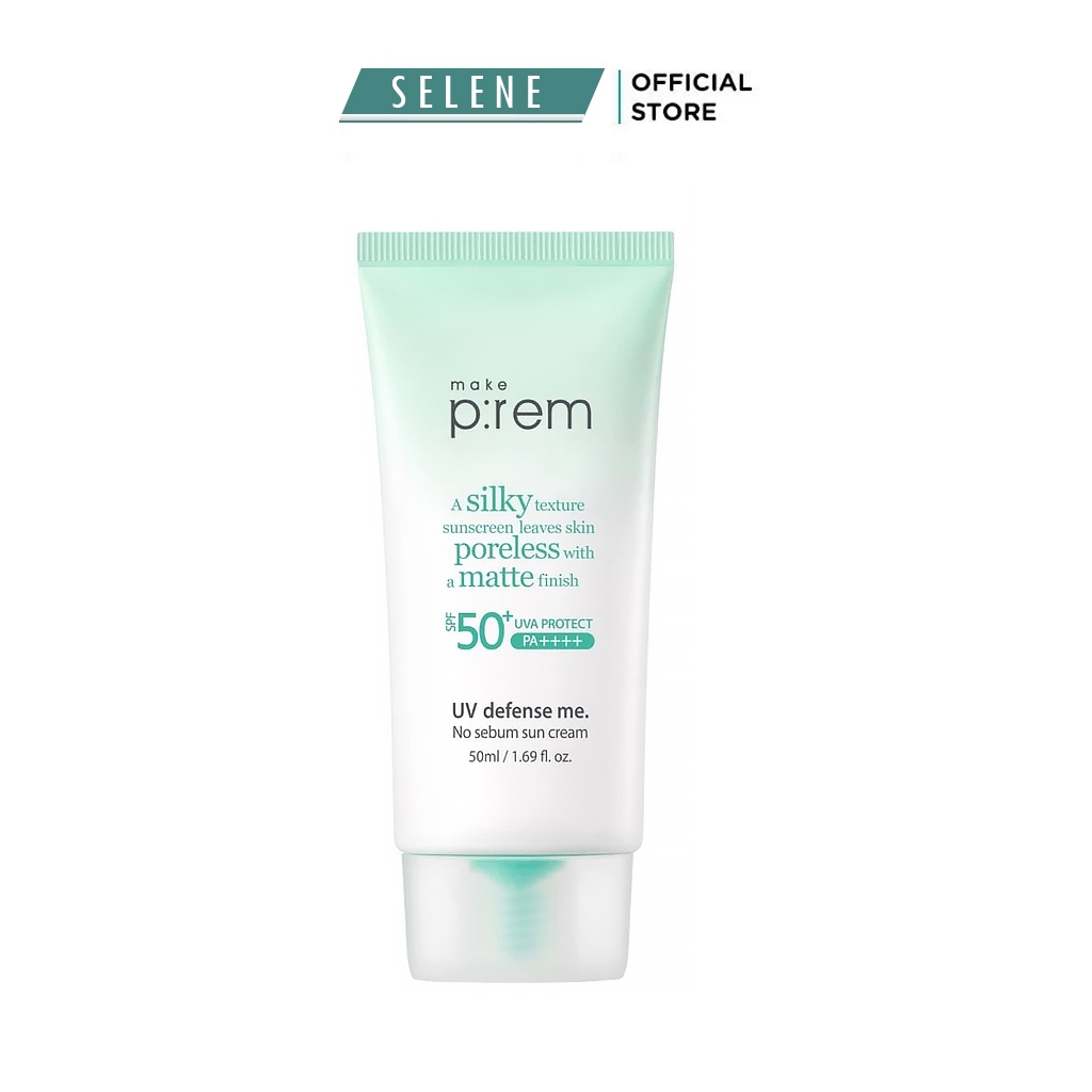 Kem Chống Nắng Vật Lý Nâng Tone Cho Da Dầu Make P:rem ( Prem ) UV Defense Me.No Sebum Sun Cream SPF5