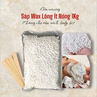 1Kg sáp dừa Siêu Bám Lông kèm que gỗ - wax lông tại nhà