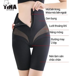  Quần Gen Định Hình Khoá Kéo Siết Lực Ôm Bụng Nâng Mông Chất Liệu Co Giãn Yuki store 0955 
