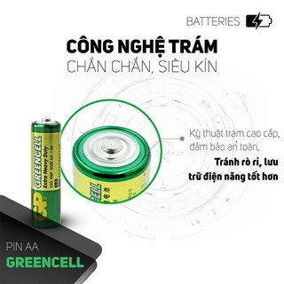 [CLEARANCE SALE 10K] Vỉ 2 Pin Đũa AAA 1.5V GP Greencell Extra Heavy Duty - GP 24G-2U2