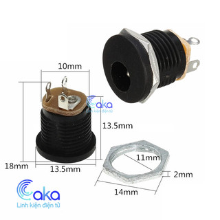 Jack DC cái DC022 có nắp đậy chống nước