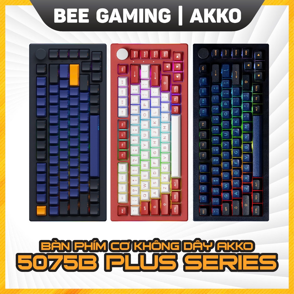 Bàn phím cơ không dây AKKO - 5075B Plus Series - Horizon / Chicago / Horizon SP (Multi-modes / RGB)