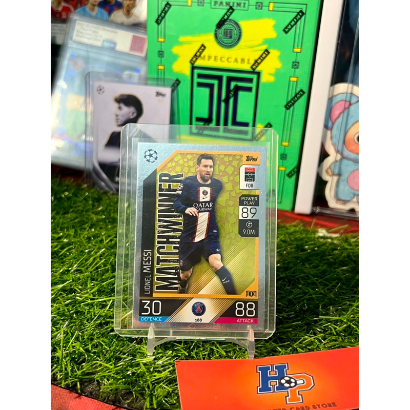 Thẻ bóng đá Lionel Messi Matchwinner Topps Match Attax UCL 2022/23