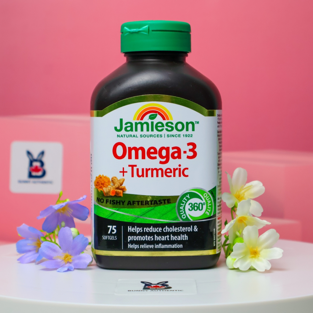 [Hàng Canada] Viên uống Jamieson Omega-3 bổ sung Nghệ giúp chống viêm, không dư vị tanh, 75 viên