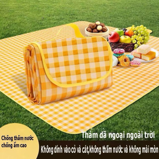 Thảm Dã Ngoại Picnic Hoạ Tiết, Thích Hợp Đi Du Lịch, Đi Phượt Chụp Ảnh, Bạt Trải Cắm Trại Gấp Gọn 3 màu đủ size loại 1