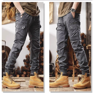 Combo 2 Quần jogger nam kaki 6 túi cao cấp hàng xuất khẩu, quần túi hộp bo chun gấu