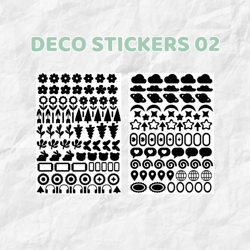 [ D02 ] Sticker trang trí sổ - mẫu B