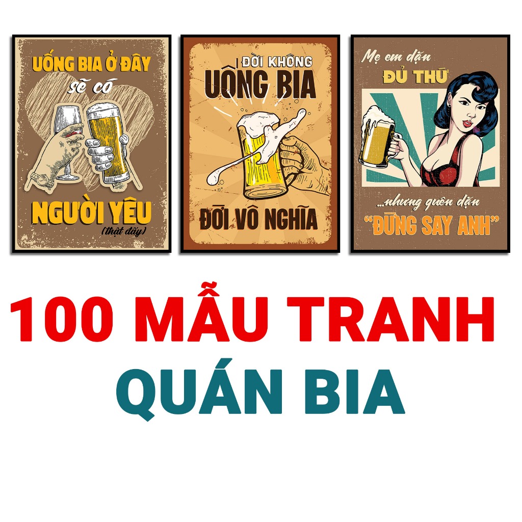 Tranh trang trí  nhà hàng,  tranh quán nhậu, quán bia,