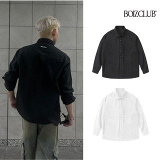 Áo Sơ Mi Dài Tay BOIZCLUB Basic Nam Nữ Form Rộng Hàn Quốc Dáng Rộng Cotton SM25