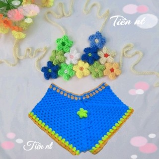đồ bơi bikini len handmade cho bé
