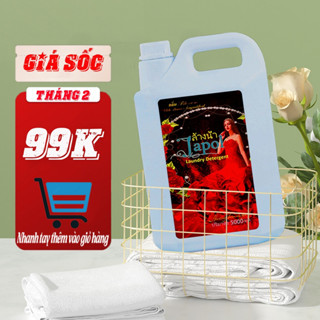 Nước Giặt Xả Quần Áo Japol Hương Nước Hoa 5L, Phù Hợp Cho Máy Giặt Cửa Ngang Và Máy Giặt Cửa Trên