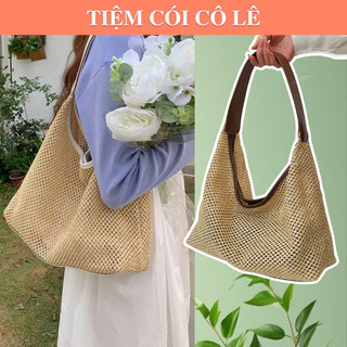  Túi cói dệt thủ công phong cách Hàn Quốc 🌷 Túi lưới xinh đi biển du lịch T72 