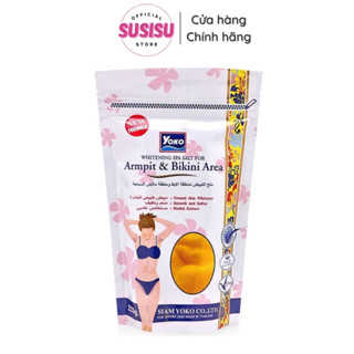 Muối Tắm Tẩy Tế Bào Chết Trắng Da Ngừa Thâm YOKO Whitening Spa Salt 220g Vùng Nách và Bikini