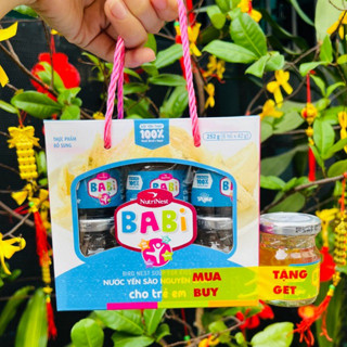 Lốc 6 tặng 1 (7 hủ) Yến Babi Nutrinest - Yến sào sợi Yến thật 💯%