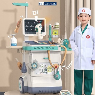 Đồ chơi bác sĩ xe đẩy cao cấp CỠ LỚN mô phỏng như thật BBT Global 660-89