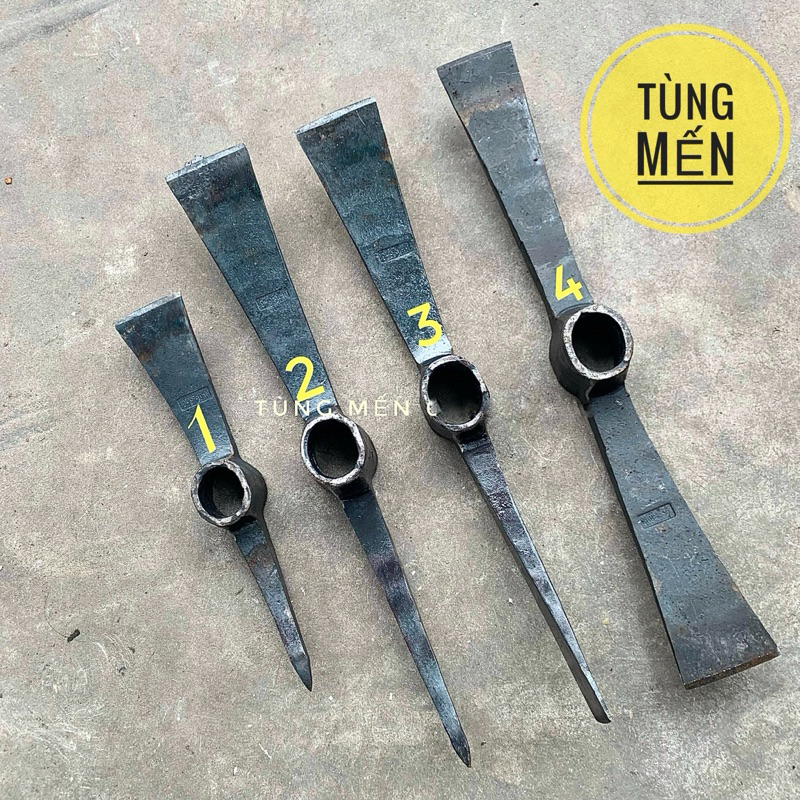 Cuốc chim công binh 2 đầu cuốc lò than đất bổ củi nhíp xe