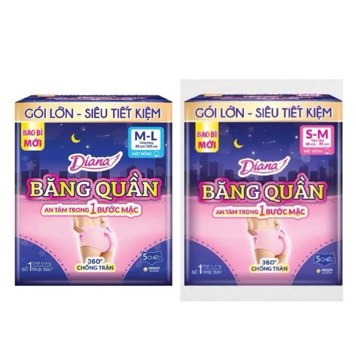 Băng Quần Băng Vệ Sinh Diana Sensi Dạng Quần - Băng Quần Ban Đêm