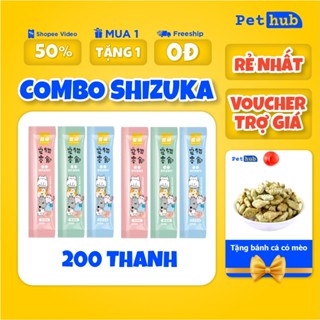[CHÍNH HÃNG] Combo 200 Thanh Súp Thưởng Shizuka 15g Cho Mèo Cải Thiện Tiêu Hóa Tăng Cường Miễn Dịch