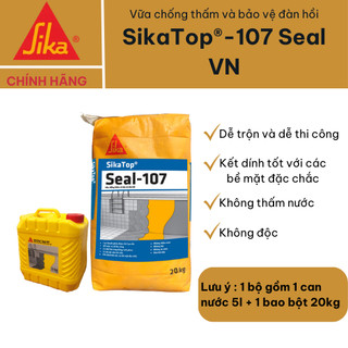  SikaTop Seal-107 Vữa chống thấm hai thành phần gốc xi măng chống thấm nhà vệ sinh -  CHÍNH HÃNG  