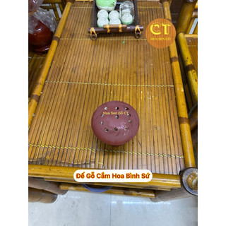 Đế Gỗ Cắm Hoa Bình Sứ