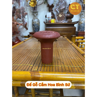  Đế Gỗ Cắm Hoa Bình Sứ 