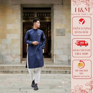 [T.OP BÁN CHẠY] Áo dài cách tân nam 2025 , áo dài nam thiết kế chất liệu gấm vân hoa cao cấp họa tiết sang trọng